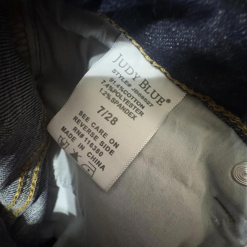 Judy Blue Skinny Jeans 7/28 High Rise Dark Wash Stretch Style JB88527 - Picture 6 of 9